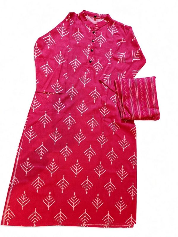 2PC Long Kurti (Deep Pink)