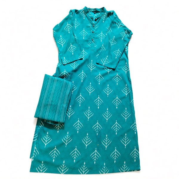 Teal Green 2PC Long Kurti