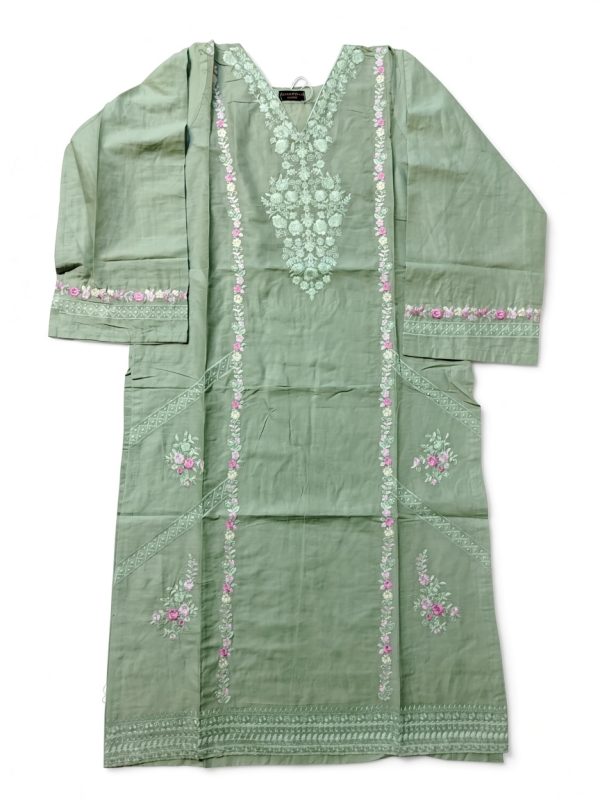 AGHA NOOR Pakistani inspired 1PC Kurti (Light Olive Green)