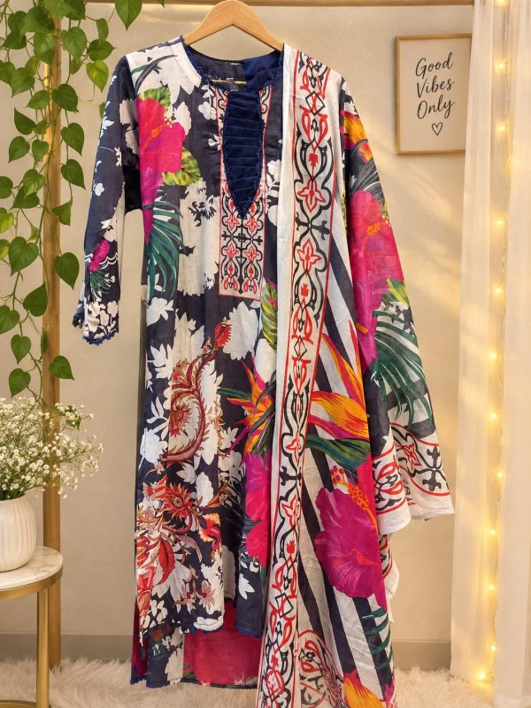 Flower Print  Cotton 3Pc