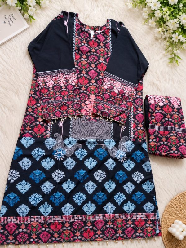Silk Flower Print 2 PC